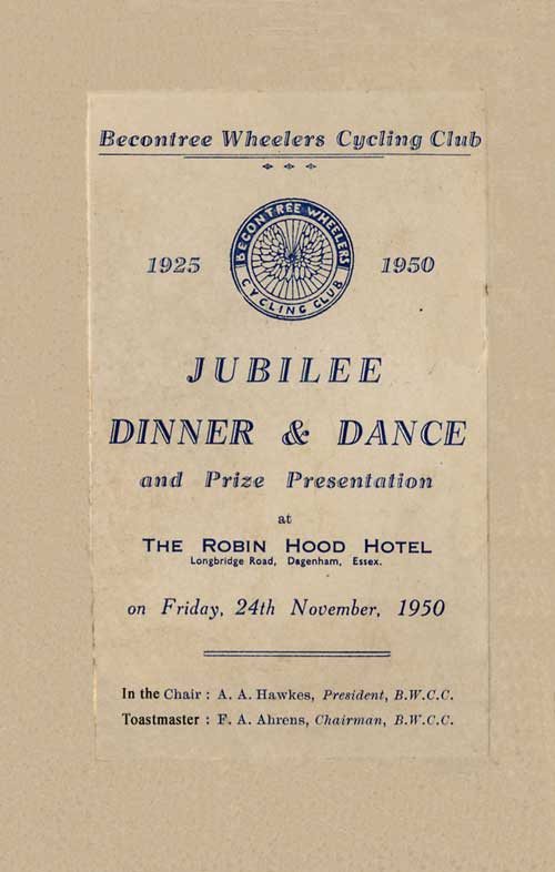 1950 Jubilee Dinner